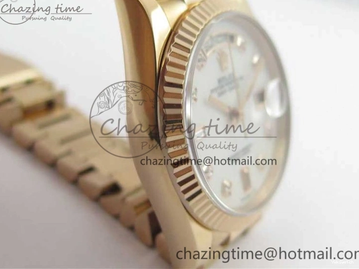 Day-Date Dial President RG on 128239 MOP Best Bp Edition Maker White Crystral Markers 36 Bracelet RG 0715